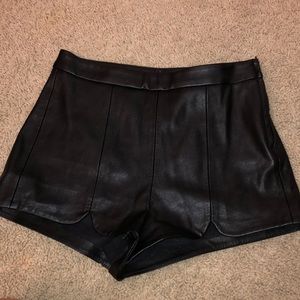 Leather Shorts- High Waisted